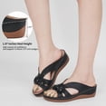 thumbnail image 1 of Commforr Sandales pour Femmes, Sandales à Semelle Compensée, Sandales de Marche pour Femmes, Chaussures d'Été pour Femmes, Sandales Mignonnes pour Femmes, Sandales Ecetana pour Femmes Chaussures Sandales à Enfiler Chaussures, Noir, 7.5, 1 of 6