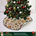 thumbnail image 6 of GZHJMY Thanksgiving Autumn Christmas Tree Mat, Round Christmas Tree Stand Mat Decoration for Holiday Party Home Christmas Day Ornaments Floor Door, 28.3", 6 of 6