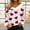 Red, variant on Hot Sale!!Valentine's Day V-Neck T-Shirt for Women Women's Winter Spring Valentine's Day Plush Collar Plush Cuffs Love Print Loose Casual Long Sleeved T Shirt White L