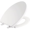 thumbnail image 2 of Asiento de inodoro alargado con parachoques de asiento antideslizante, color blanco, 2 of 8