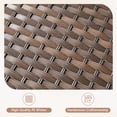 thumbnail image 6 of POCASSY Swivel Patio Chairs Set of 2, Wide Backrest Outdoor Swivel Glider Rocking Chairs with All Weather Brown Wicker with Comfort 5" Thick Cushion for Porch Balcony, Gray Cushion, 6 of 11