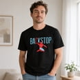 thumbnail image 3 of Backstop Baseball Graphic T-Shirt, Unisex Classic Fit Tee, 3 of 9