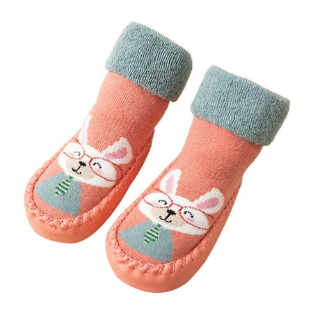 

Liveday Baby Long Socks Shoes Infant Toddler Boys Girls Low Top Soft Sole Casual Pre Walker Shoes