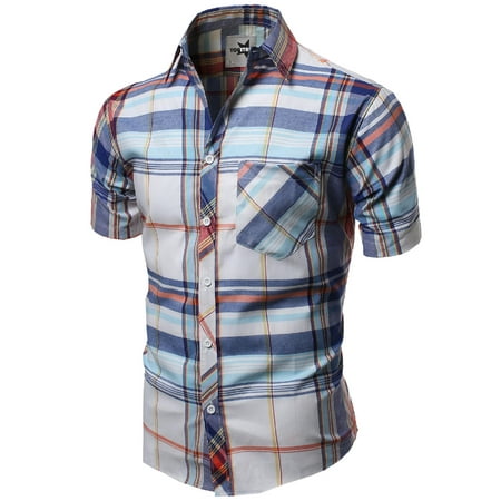 FashionOutfit - FashionOutfit Men's Short Sleeve Button Down Shirts ...