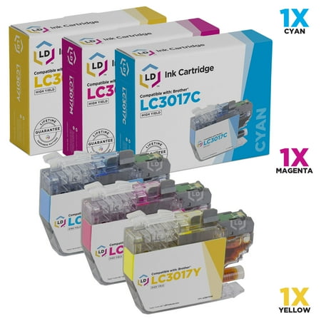 LD Products Compatible LC3017 Set of 3 High Yield Products Ink Cartridges: LC3017C Cyan, LC3017M Magenta and LC3017Y Yellow