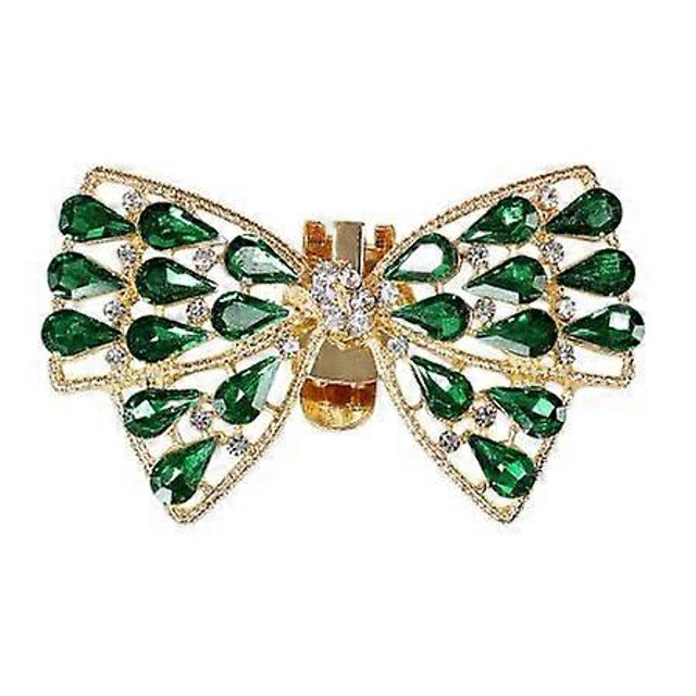 1 Pair Rhinestone Bow Shoe Clips Removable Elegant Crystal Shoes Charms Buckles For Women Wedding Party Shoe Brooch Embellishments Accessories Decorat