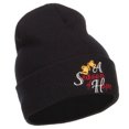 thumbnail image 4 of Season of Hope Embroidered Long Beanie - Black OSFM, 4 of 5