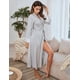 thumbnail image 2 of Bata tipo kimono XCF para mujer larga ligera de punto suave ropa de dormir M, 2 of 4