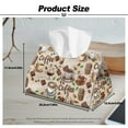 thumbnail image 7 of SEANATIVE Coffee Themed Tissue Box Cover PU Leather Tissue Holder with Top Buckle, Portable Tissue Box Organizer Cover Facial Tissue Holder for Bathroom, Bedroom, Hotel, Office Desk, 7 of 7