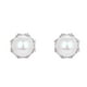 thumbnail image 1 of Pendientes de aleación de diamantes de imitación con colgante geométrico de perlas de imitación elegantes de moda para mujer (perla), 1 of 2