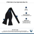 thumbnail image 4 of CTM  Free Style Satin Bow Tie (Men), 4 of 4