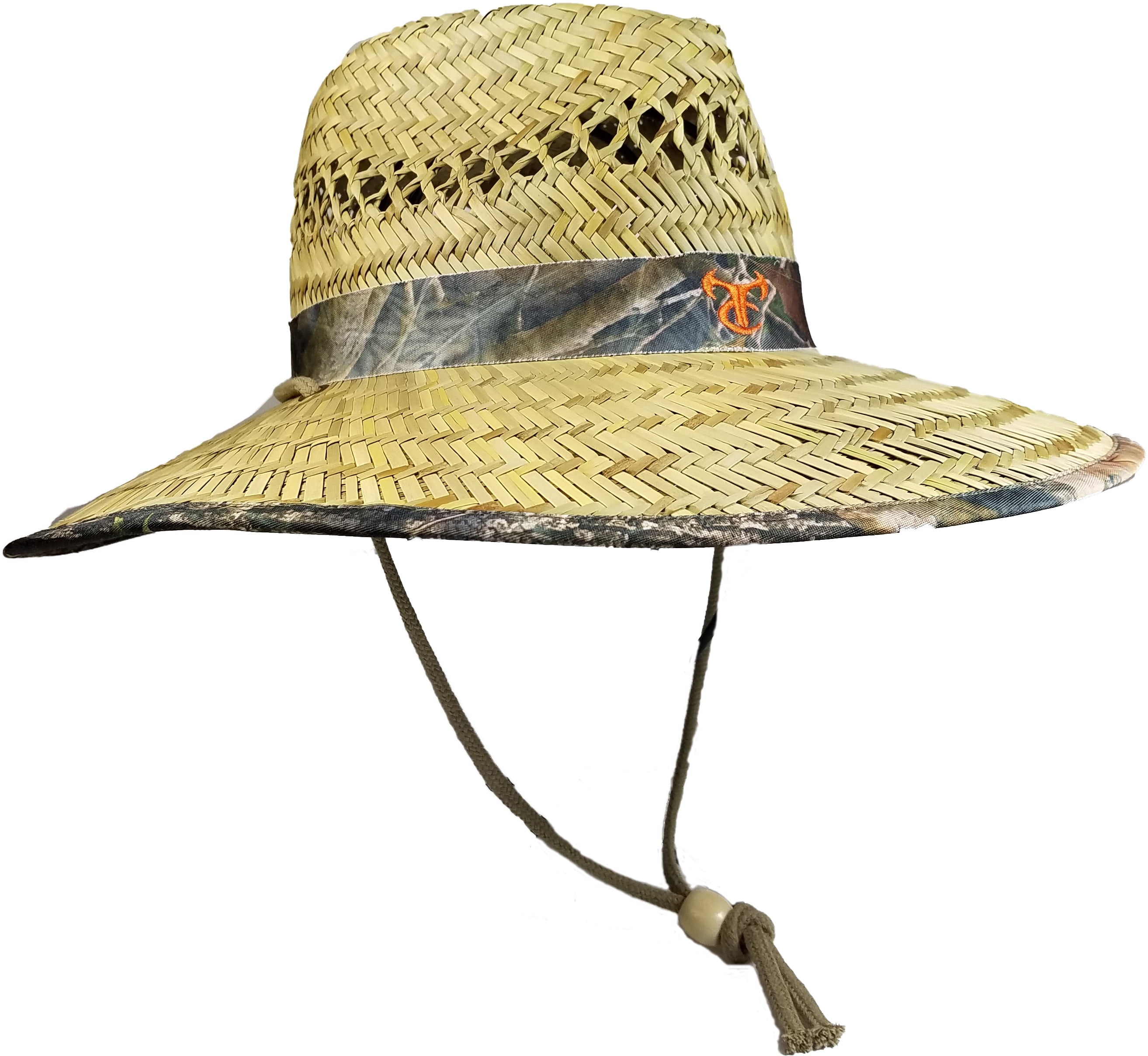 Men's Straw Lifeguard Hat with Adjustable Strap