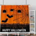 thumbnail image 2 of Happy Halloween Shower Curtain Cartoon Spider Web Spooky Bats Fence Scary Night Trick or Treat Shower Curtains for Kids Bathroom Bathtubs Bath Decor Waterproof Fabric with Hooks 84x72 Inches, 2 of 6