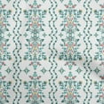 thumbnail image 1 of oneOone Cotton Poplin Teal Green Fabric Asian Pottery Floral Sewing Material Print Fabric By The Yard 56 Inch Wide, 1 of 4