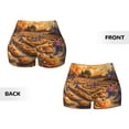 thumbnail image 6 of Athletic Shorts for Women, Halloween Pumpkin Garden Seam Womens Shorts High Waisted Sport Running Workout Gym, 6 of 8