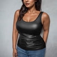 thumbnail image 4 of Liquidation! Hauts Grande Taille pour Femmes, Blouse à Manches Courtes d'Été pour Femmes, Mode Décontractée Sans Manches Unie Col Rond Blouse, 4 of 5