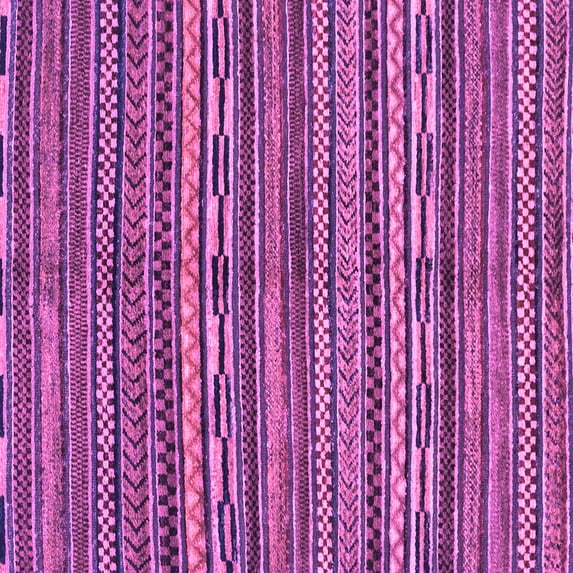 Ahgly Company Indoor Square Oriental Purple Modern Area Rugs, 7' Square