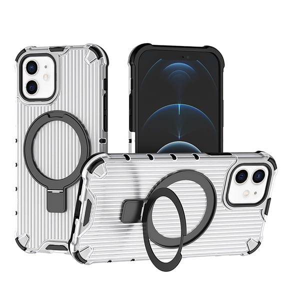 Allytechgroup Rugged Case for Apple iPhone 11, Ring Holder Kickstand [Camera Lens Protective] Bumper Anti-Scratch Hybrid Shockproof Phone Case for iPhone 11 for Women Men,Clear