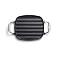thumbnail image 3 of 8.5"x14.25" Cast Iron Grill Pan with Ridges for Steak, Chicken, Veggies and Paninis, 3 of 4