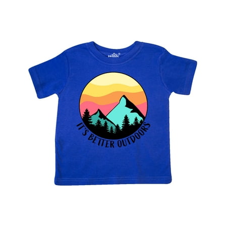 

Inktastic It s Better Outdoors Mountains at Sunset Gift Toddler Boy or Toddler Girl T-Shirt