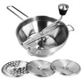 thumbnail image 1 of Stainless Steel Strainer With 3x Sieve Inserts - Strainer Mill For Soup, Jam, Baby Porridge, Sauces - 3 Sieve Inserts - Mill Press, 1 of 5