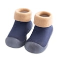 thumbnail image 5 of MKHSQHDG Boys Slippers Size 4.5 Big Kid Girls Socks Slipper Soft Baby Boys Rubber Shoes Sole Solid Toddler Kids Knit Stocking Warm Baby Care Cat Slippers 170, 5 of 5