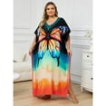 thumbnail image 2 of Sunforyou Women Print Kaftan Dresses Plus Size Swimsuit Coverup  Summer House Dress Caftan Loungewear, 2 of 5