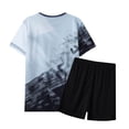 thumbnail image 3 of KEXE Size 8 Boys Clothes Boys 2 Piece Summer Outfits Short Sleeve Tshirts And Elastic Waist Shorts（9-10 Years,Dark Gray), 3 of 3