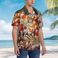 thumbnail image 3 of Sikiie Cute Anemone Fish Print Men's Hawaiian Shirt, Summer Beach Button Pocket Short Sleeve T-Shirt,X-Large, 3 of 7