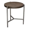 thumbnail image 5 of Atwood 22" Round End Table w/ Grey Oak Veneer Top  Brushed Silver Metal Base by Diamond Sofa, 5 of 5