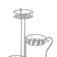 thumbnail image 2 of Benjara BM217888 Adjustable 3 Tier Metal Plant Stand with Round Slatted Top, Washed White, 2 of 5