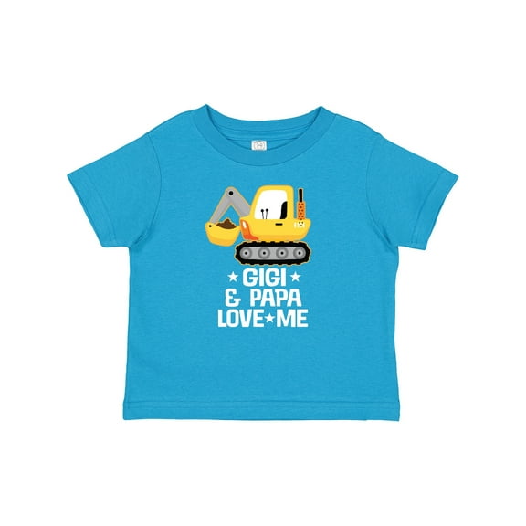 Inktastic Gigi and Papa Construction Truck Grandson Boys Baby T-Shirt