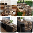 thumbnail image 6 of Wooden Plank Table Runner 48 Inches Long, Rustic Farmhouse Brown Black Barn Door Kitchen Coffee Dining Table Decoration for Home Party Birthday Wedding Home Decor 13x48 Inches, 6 of 8