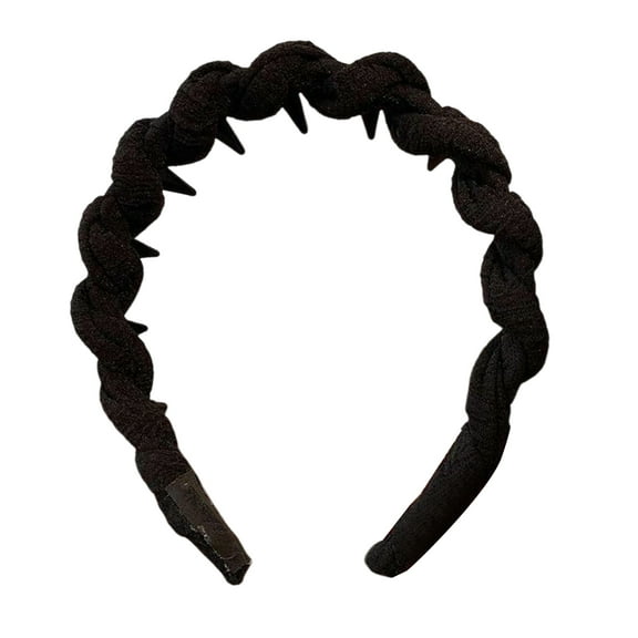 Women Hair Hoop Twist Design Anti-slip Teeth Elastic Headband Lightweight Comfortable Cloth Headband Hair Accessories