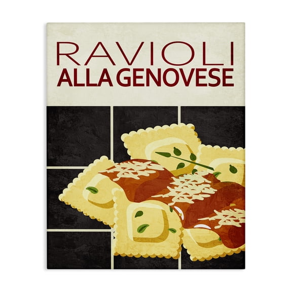 Stupell Industries Ravioli Classic Kitchen Food & Beverage Painting Wrapped Canvas Canvas Art Print Wall Art, 16 x 20