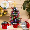 thumbnail image 4 of Árbol de Navidad Fayavoo Mini de 60 cm con adornos y luces LED, 4 of 9