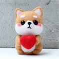 thumbnail image 1 of PVCS Cute Dog Pattern Handmade DIY Poke Wool Felts Material Production Package for Kids, 1 of 8