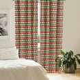 thumbnail image 2 of Ambesonne Fiesta Curtains, Mexican Blanket Pattern, Pair of 28"x63", Green Vermilion Cream, 2 of 5