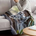 thumbnail image 3 of Koala Blanket Soft Cozy Warm Throw Blanket for Couch, Plush Fuzzy Flannel Fleece Blankets for Sofa, Grey Animals Modern Art Forest Bed Blankets Lightweight Gifts for Women, 50"x80", 3 of 9