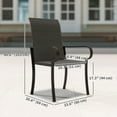 thumbnail image 2 of CoSoTower 2 Piece PE Rattan Patio Dining Chairs with Steel Frame, for Garden, Backyard, Pool Side, Porch, Black, 2 of 7