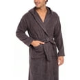 thumbnail image 4 of Men Hooded Bathrobe For Men 100% Cotton Terry Bathrobes with Hood Towel Spa Robe, 4 of 6