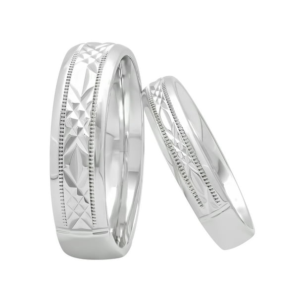 Brilliance Fine Jewelry His and Hers Sterling Silver Diamond Cut