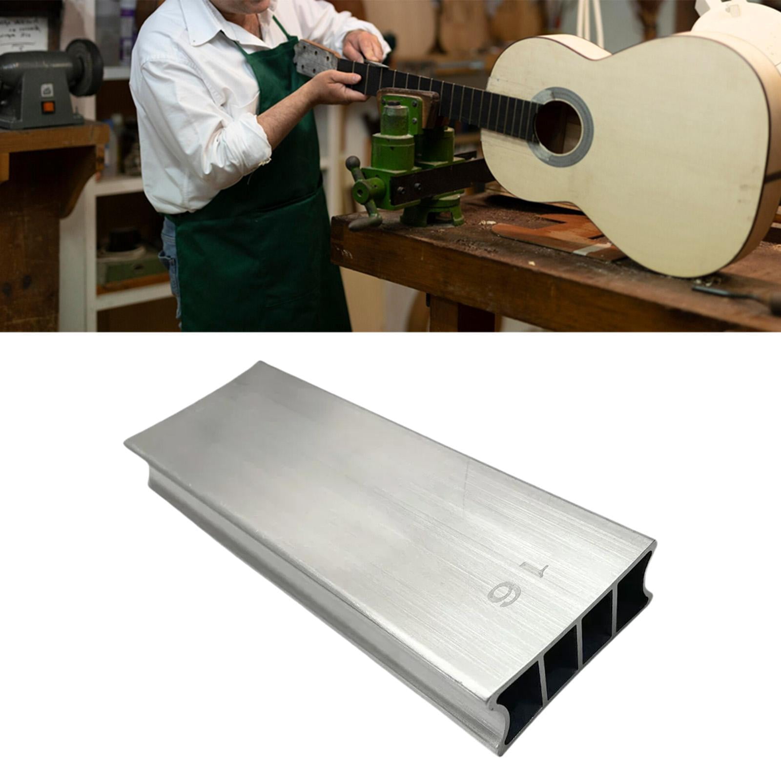Dualoai Aluminum Fretboard Sanding Block, Luthier Tool for Fret Leveling, Metal Beam for 12 and 16