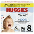 thumbnail image 1 of Couches Huggies Snug & Dry pour bébé, taille 8 (46 lb et plus), 96 unités, 1 of 9