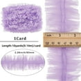 thumbnail image 2 of 10M Polyester Pleated Lace Trim Ruffled Lace Ribbon for Garment Accessories Lilac 2-3/8 inch(60mm) about 10.94 Yards(10m)/Set, 2 of 5