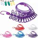 thumbnail image 2 of Windproof Outdoor Clothesline Hanger Travel Laundry Drying Rope With 12 ClipsPink, 2 of 5
