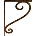 thumbnail image 5 of Ekena Millwork 1 1/2"W x 12"D x 15"H Edwards Wrought Iron Bracket, (Single center brace), Antiqued Bronze, 5 of 10