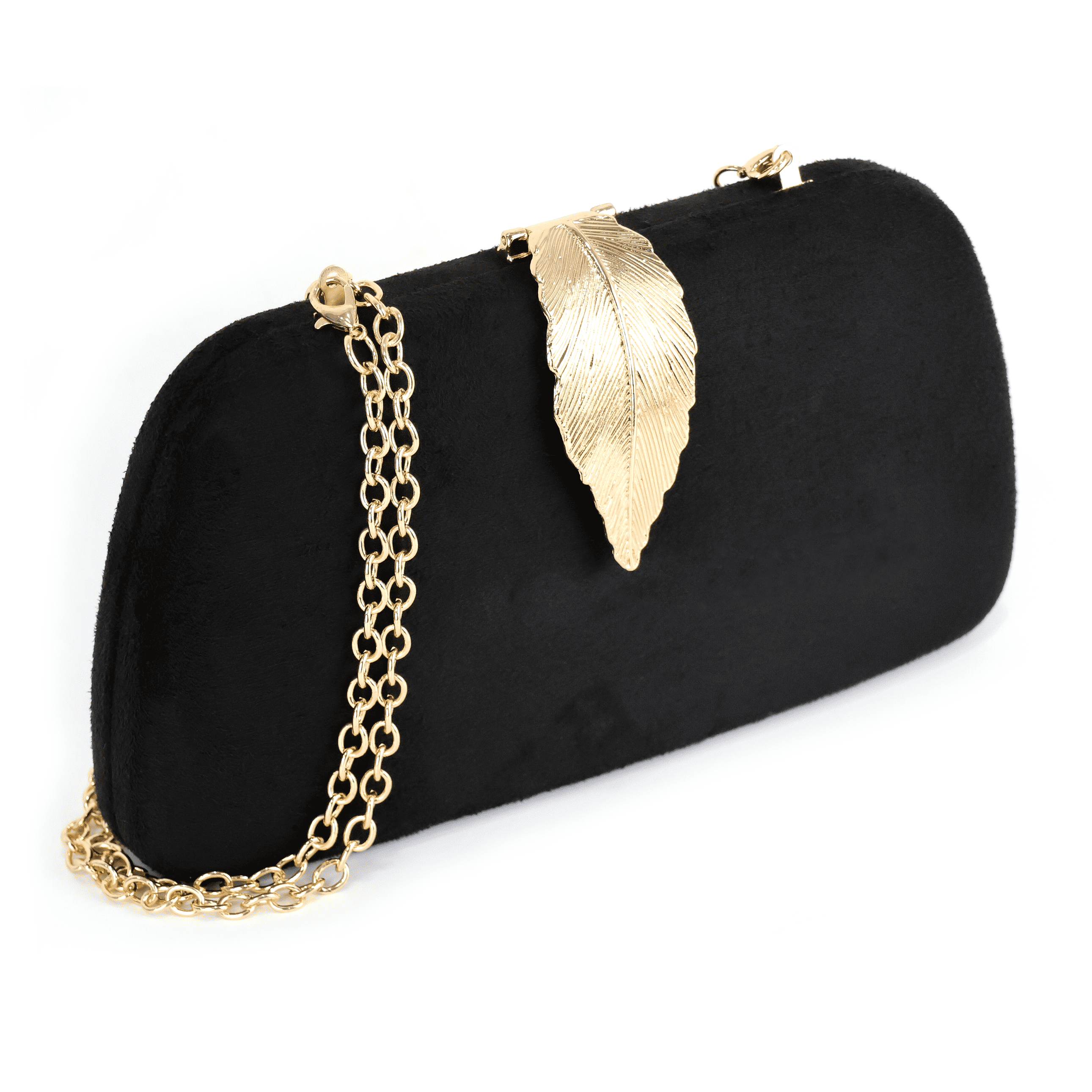 Milisente Clutch Purse Metallic Small Evening Bags For Wedding And Party(Black)