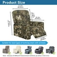 thumbnail image 7 of Xixirimido Realistic Forest Camo Pattern Recliner Chair Cover, 4-Pieces Stretch Recliner Covers for Recliner Chair Soft Reclining Chair Slipcover Furniture Protector for Pets Kids, 7 of 7