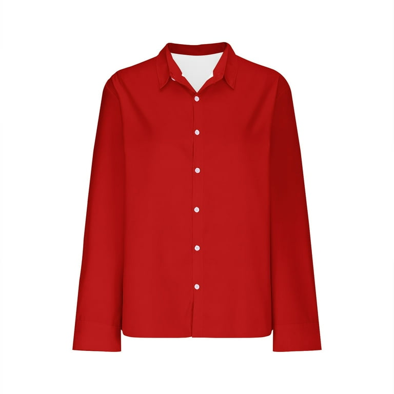 Plus size red button up shirt hotsell